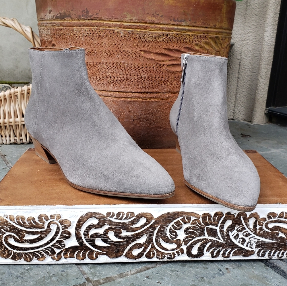 Aquatalia Women's Ankle Boots in Light Gray - Picture 2 of 11